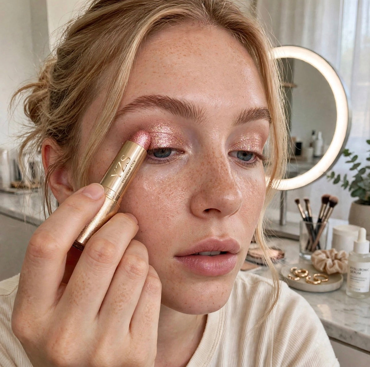 PolkaGlow - Brokatowy Cień do Powiek w Sztyfcie - Glitter Eyeshadow Stick